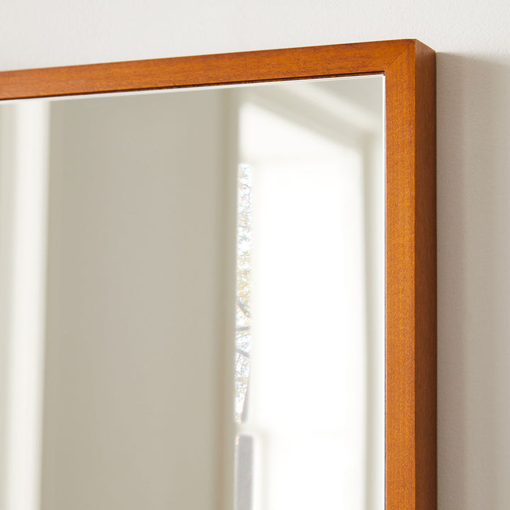 Thin Wood Rectangle Wall Mirror