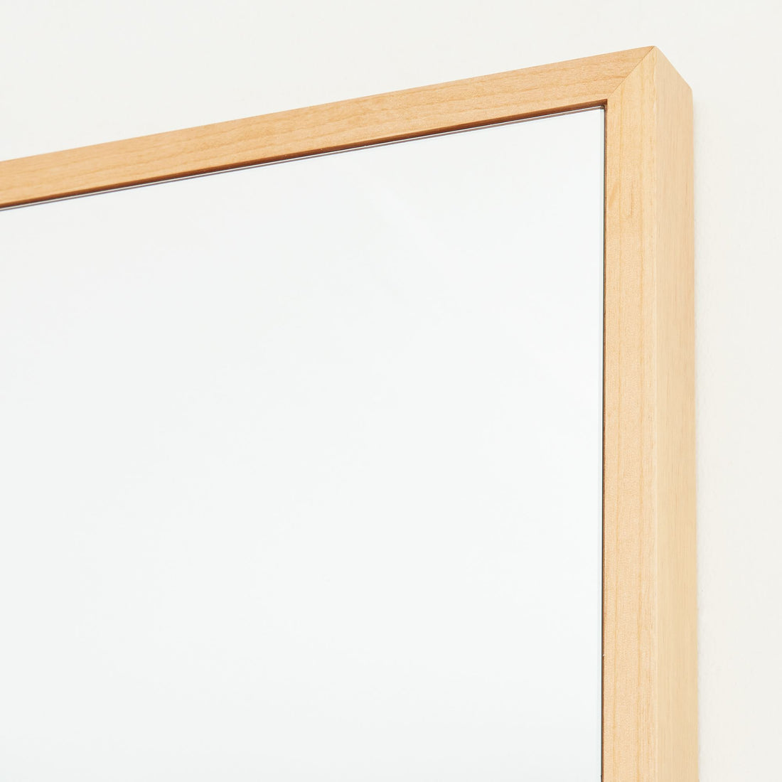 Thin Wood Rectangle Wall Mirror
