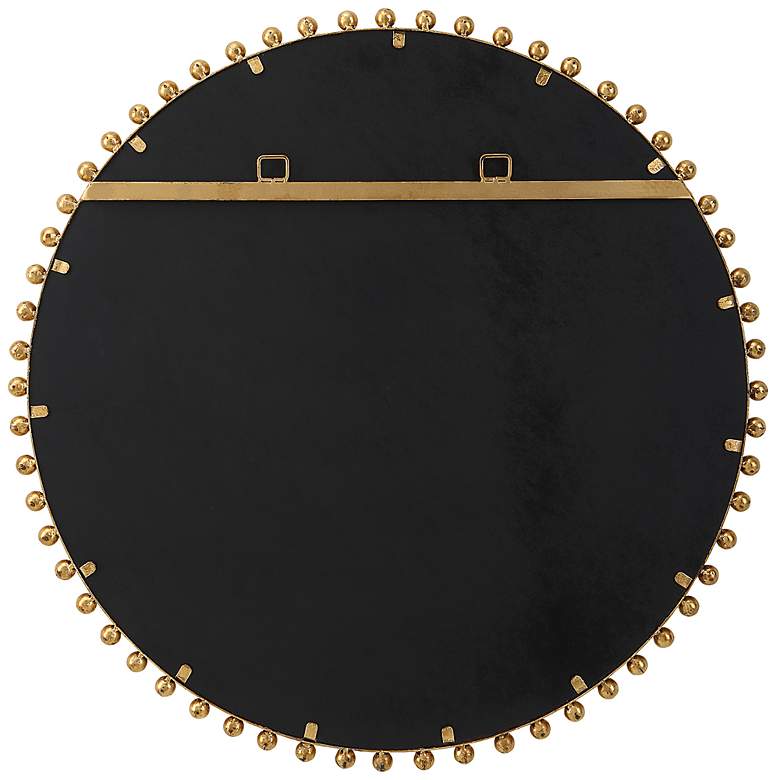 Taza Gold Leaf Iron Round Wall Mirror