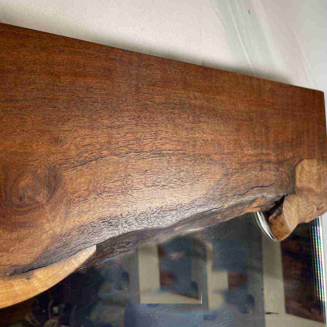 Walnut live edge mirror