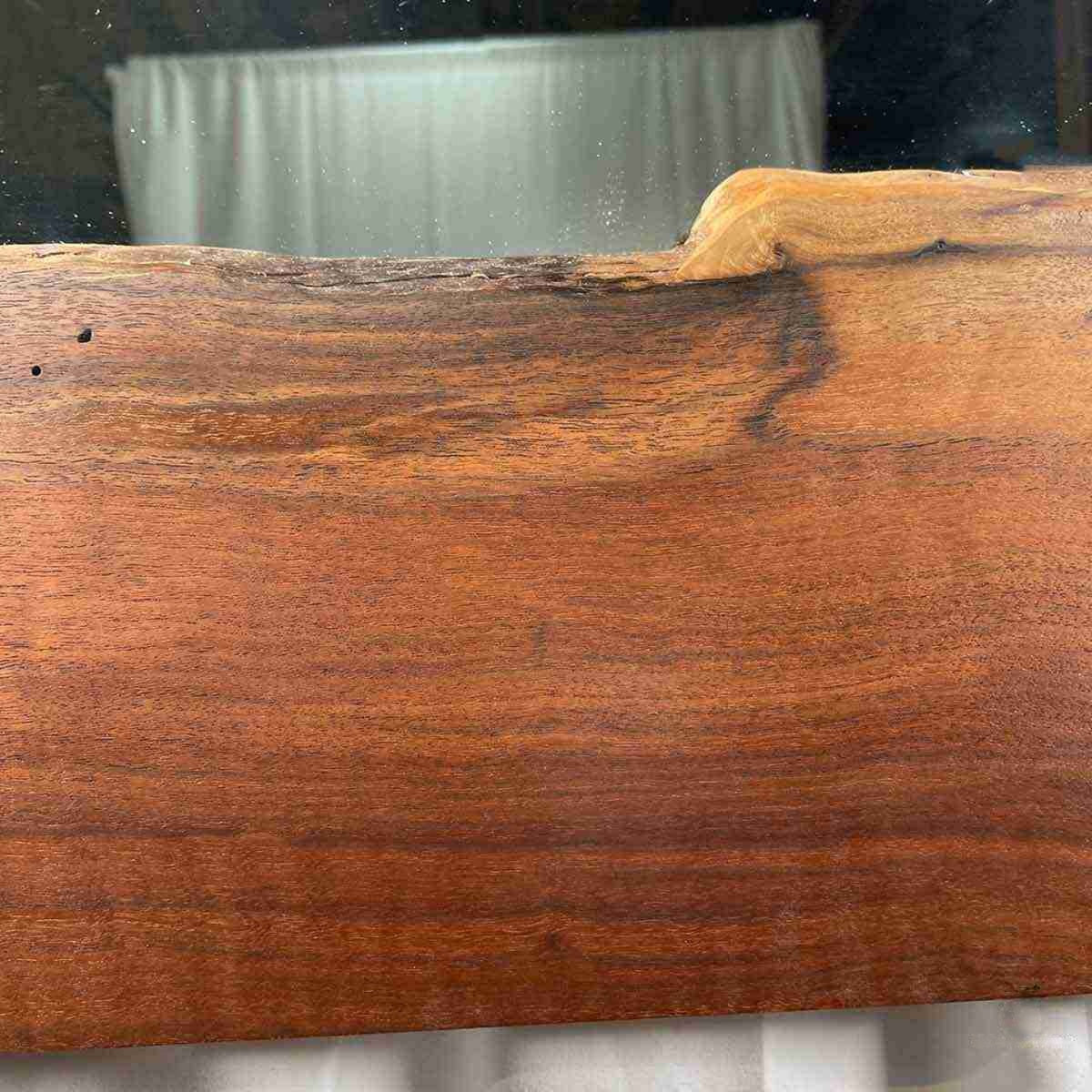 Walnut live edge mirror